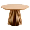 Table à manger extensible en bois naturel 120-200x120cm - Olivia