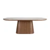 Table à manger ovale en noyer 200x90cm - Almira