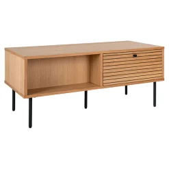Table basse 1 niche 1 tiroir en bois 100x50cm - Kyoto
