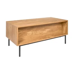Table basse 1 tiroir 1 niche en bois 110x55cm - Célia