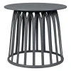 Table basse de jardin ronde grise d50cm - Lumi