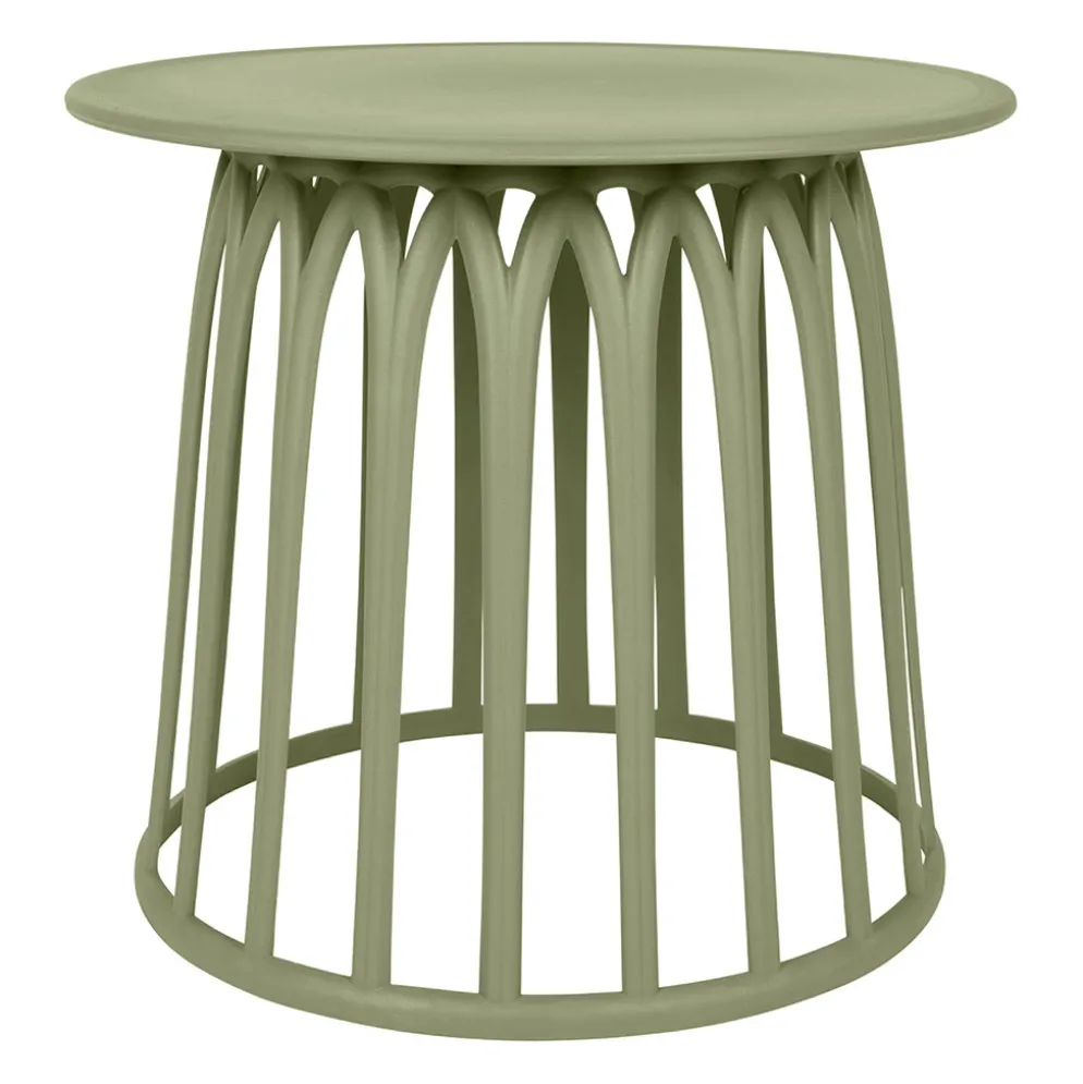 Table basse de jardin ronde kaki d50cm - Lumi