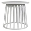 Table basse de jardin ronde blanc d50cm - Lumi
