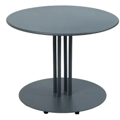Table basse d'extérieur ronde en acier anthracite d50cm - Santarem