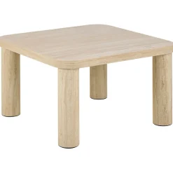 Table basse effet travertin 60x60cm - Solano