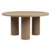 Table basse ronde 3 pieds en fer beige d70xh35cm - Organic