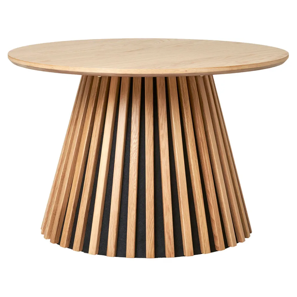 Table basse ronde en bois naturel d70cm - Olivia
