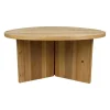 Table basse ronde en panneau de bois naturel d80cm - Sienna