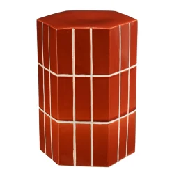 Table d'appoint en céramique terracotta h48cm - Menton