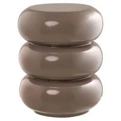 Table d'appoint en verre brun d34cm - Rosa