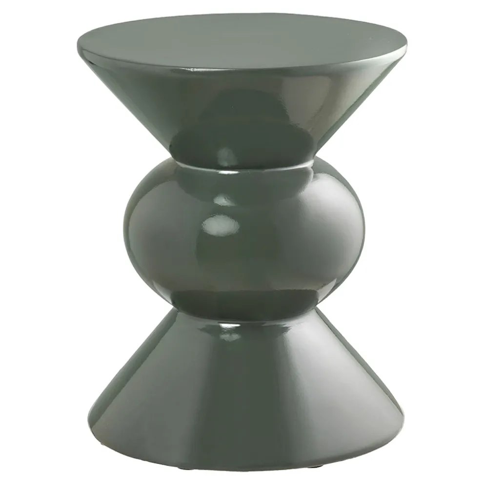 Table d'appoint en verre vert d34cm - Rosa