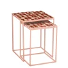 Table d'appoint gigogne en fer rose - Bologna
