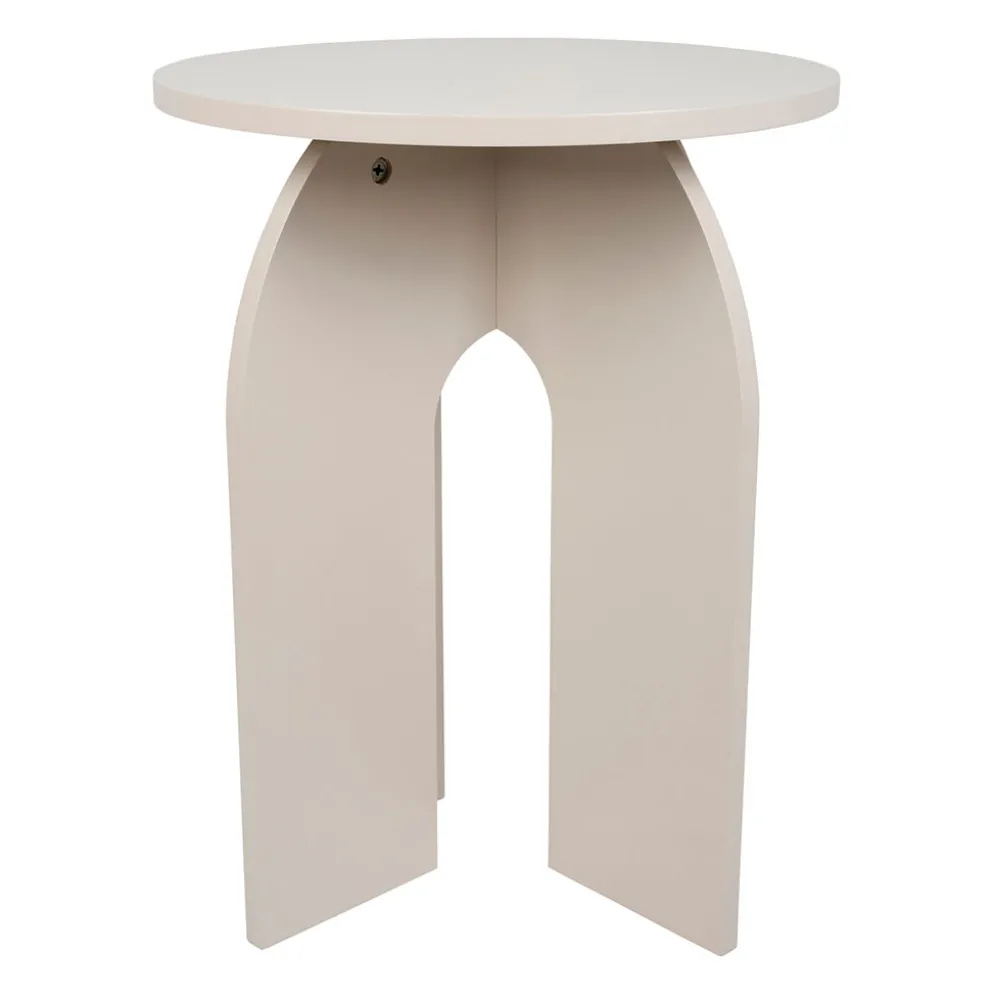 Table d'appoint ronde en bois écru d40cm - Folky