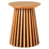 Table d'appoint ronde en bois naturel d40cm - Olivia