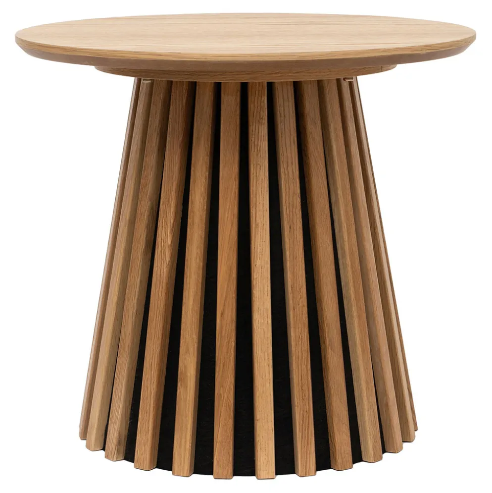 Table d'appoint ronde en bois naturel d50cm - Olivia