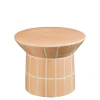 Table d'appoint ronde en céramique crème d38cm - Menton
