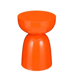Table d'appoint ronde en fer orange d32cm - Elliott