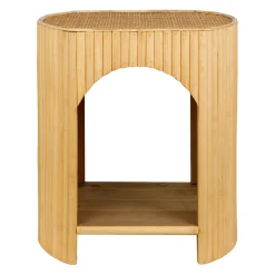 Table de chevet en bambou et rotin naturel - Saori