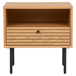 Table de chevet en chêne 1 tiroir 1 niche - Kimi