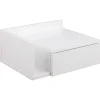 Table de chevet mural en bois blanc 1 tiroir 40x32cm - Ashlan