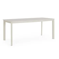 Table de jardin en aluminium gris 180x90cm - Linares