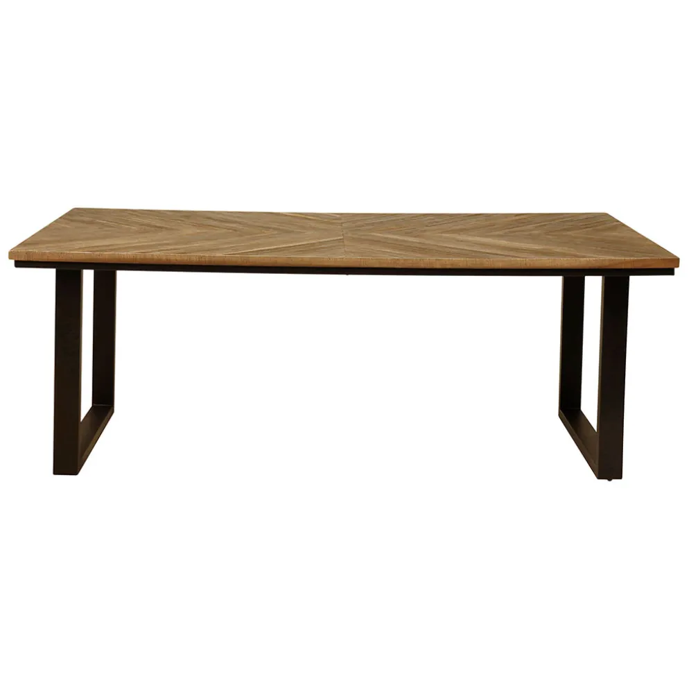 Table de salle à manger rectangulaire en Teck Noir - Wally