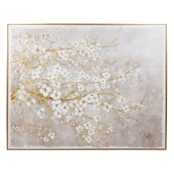 Tableau pommier doré et blanc 150x120cm