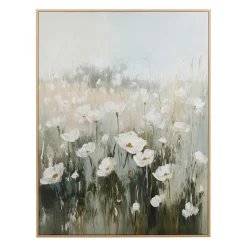 Tableau sur toile pavot pastel 60x80cm