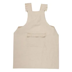 Tablier naturel en coton et lin - chambray