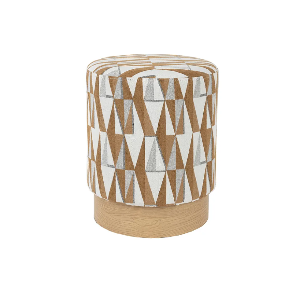 Tabouret en tissu beige - Ziggy