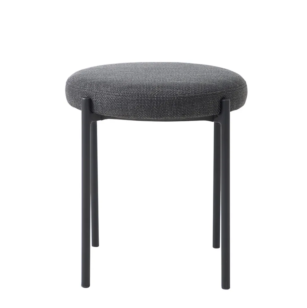 Tabouret en tissu gris foncé - Pelican