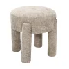 Tabouret en tissu taupe - Emilia