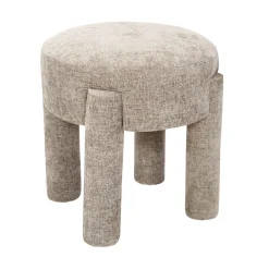 Tabouret en tissu taupe - Emilia