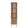 Étagère 3 niveaux 2 tiroirs en bois h160cm - Kara