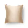Taie d'oreiller en soie champagne 65x65cm
