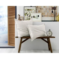 Taie d'oreiller en flanelle de coton neige 50x70cm - Candice