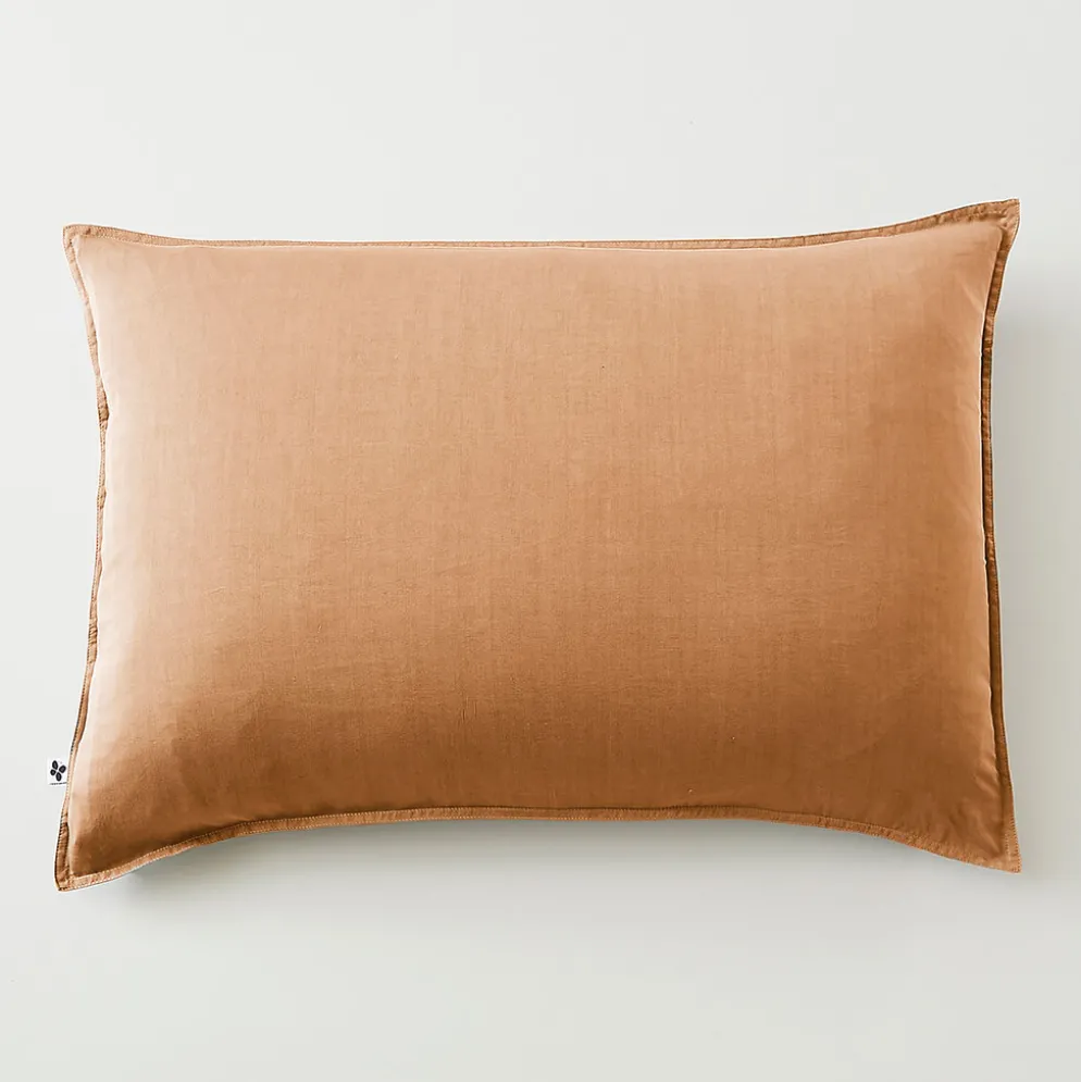Taie d'oreiller en lyocell camel 50x70cm - Lysandre