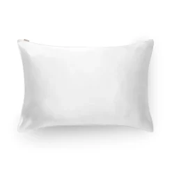Taie d'oreiller en soie blanc 76x51cm