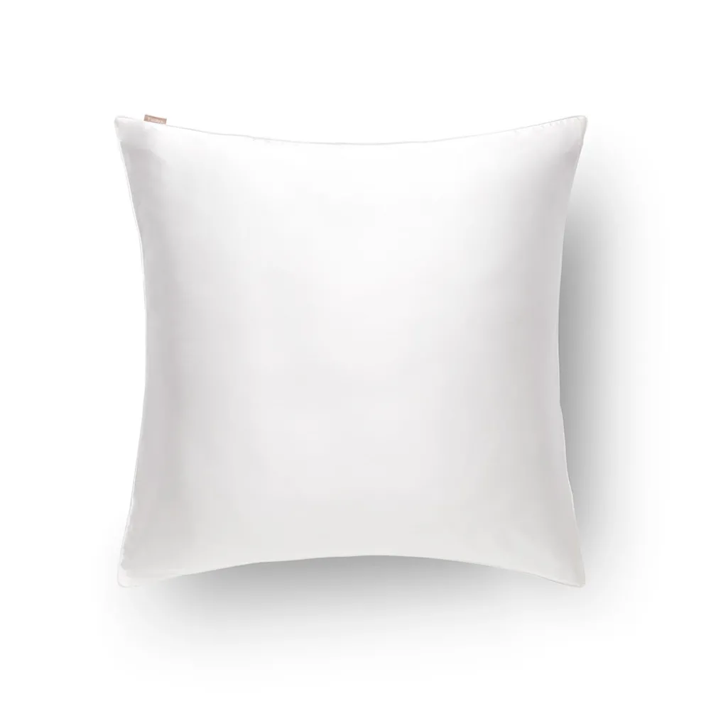 Taie d'oreiller en soie blanc 65x65cm