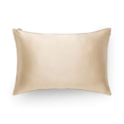 Taie d'oreiller en soie champagne 76x51cm