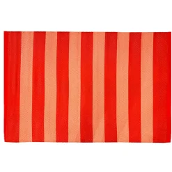 Tapis d'extérieur en tissu rayé jaune et rouge 120x180cm - Aliza