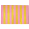 Tapis d'extérieur en tissu rayé rose et jaune 120x180cm - Aliza