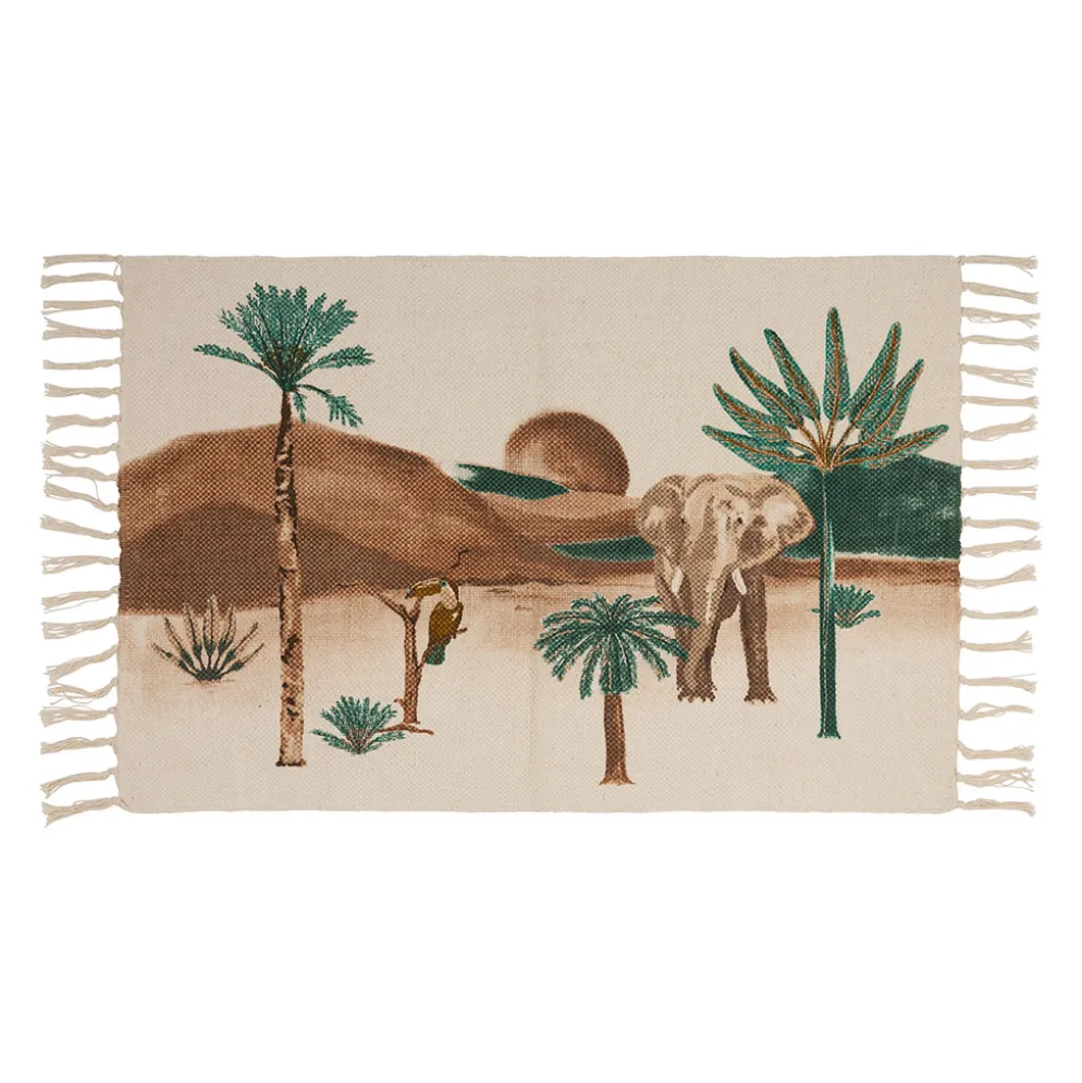 Tapis en coton multicolore 90x60cm - Somptua