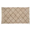 Tapis en coton tufté écru et terracotta 125x80cm - Geometric