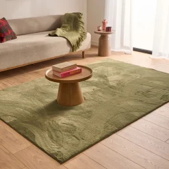 Tapis en fausse fourrure vert 160x230cm - Nube