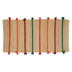 Tapis en jute et coton multicolore 140x70cm - Seguia