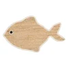 Tapis poisson en jute naturel et blanc 100x65cm - Eté A La Mer