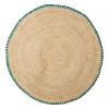 Tapis rond en jute et coton naturel d100cm - Patchuca