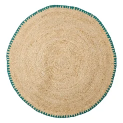 Tapis rond en jute et coton naturel d100cm - Patchuca