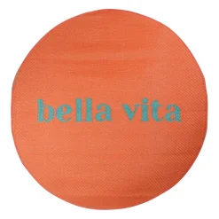 Tapis rond en plastique corail d120cm - Palma